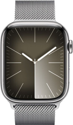 Apple Watch Series 9 GPS + Cellular 45mm Silver Stainless Steel Case / Silver Milanese Loop