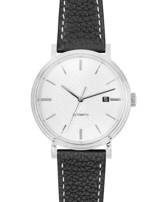 Kožený řemínek Hirsch Bologna M 01802150-2, černý, teletina, délka M, Quick Release