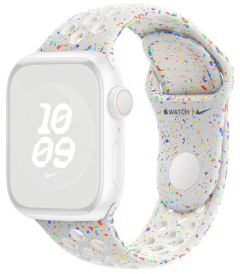 Silikonový řemínek Apple (pro Apple Watch 38/40/41mm), bílý V1, velikost M/L