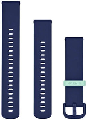 Silikonový řemínek Garmin 20mm (Venu, Venu Sq, Venu Sq 2, Venu 2 plus aj.), modrý, Quick Release + prodloužená část, 010-12932-32