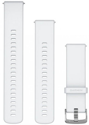 Silikonový řemínek Garmin 22mm, Whitestone, přezka silver, Quick Release, + prodloužená část, 010-13256-20