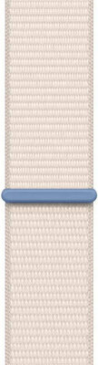 Sportovní provlékací řemínek Apple, textilní, hvězdně bílá, pro pouzdra 42/44/45/49 mm