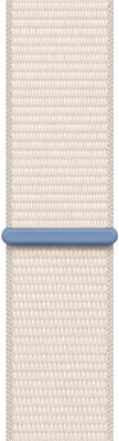 Sportovní provlékací řemínek Apple, textilní, hvězdně bílý, pro pouzdra 38/40/41 mm