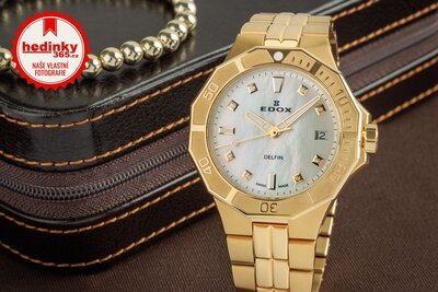 Edox Delfin Diver Date Lady Quartz 53020-37jm-nadd