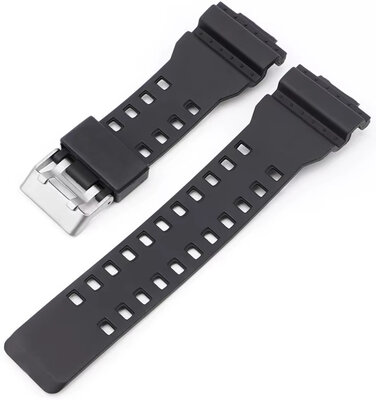 Plastový řemínek Ricardo 16mm (pro Casio G-Shock GA-100, GA-110, GD-120, GLS-100), černý V1