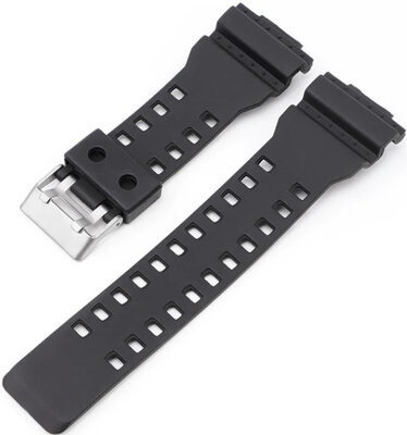 Plastový řemínek Ricardo Cassola 16mm (pro Casio G-Shock GA-100, GA-110, GD-120, GLS-100), černý V1