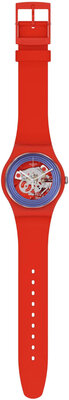 Swatch Blue Rings Red SO29R103