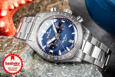Edox SkyDiver Chronograph Quartz 10116-3-buidn Limited Edition 1000pcs ( + náhradní řemínek )