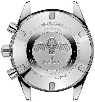 Edox SkyDiver Chronograph Quartz 10116-3-vidn Limited Edition 1000pcs ( + náhradní řemínek )