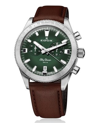 Edox SkyDiver Chronograph Quartz 10116-3-vidn Limited Edition 1000pcs ( + náhradní řemínek )