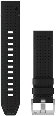 Kožený řemínek Garmin 22mm, Black, QuickFit, 010-13225-09