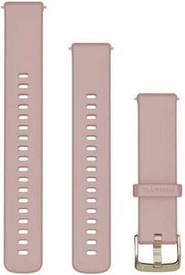 Silikonový řemínek Garmin 18mm, Dust Rose, Quick Release, + prodloužená část, 010-13256-03