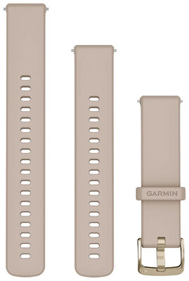 Silikonový řemínek Garmin 18mm (Venu 2S, Vívoactive 4S, Vívomove 3S), šedý, Quick Release + prodloužená část, 010-13256-02