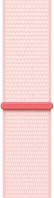 Sportovní provlékací řemínek Apple, textilní, světle růžový, pro pouzdra 38/40/41 mm