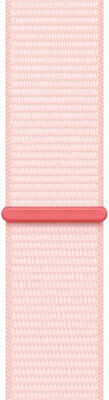 Sportovní provlékací řemínek Apple, textilní, světle růžový, pro pouzdra 42/44/45/49 mm