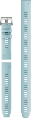 Řemínek Garmin QuickFit 22mm, silikonový, azurově modrý (3-dílná potápěčská sada) (Fenix 7/6/5, Epix 2, MARQ 2 aj.)
