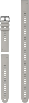 Silikonový řemínek Garmin 20mm 20mm (pro Garmin Fenix 8/7S/6S (43mm), aj.), šedý, Quickfit + prodloužená část, 010-13358-00