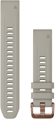 Silikonový řemínek Garmin 20mm, French Gray, QuickFit, + prodloužená část, 010-13359-00
