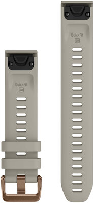 Silikonový řemínek Garmin 20mm, French Gray, QuickFit, + prodloužená část, 010-13359-00