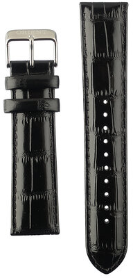 Černý kožený řemínek Orient UDEUXSB, stříbrná přezka (pro model RA-AB00)