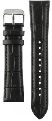 Černý kožený řemínek Orient UL002012J0, stříbrná přezka (pro model RA-AC00)