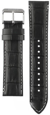 Černý kožený řemínek Orient UL006012J0, stříbrná přezka (pro model RA-KV00)