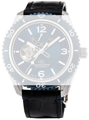 Kožený řemínek Orient Star UL00G013J0 21mm (pro RE-AT01), černý