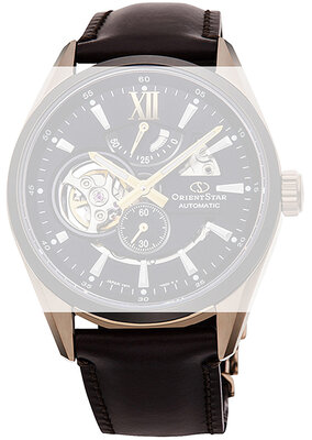 Kožený řemínek Orient Star UL031014G0 21mm (pro RE-AV01), hnědý