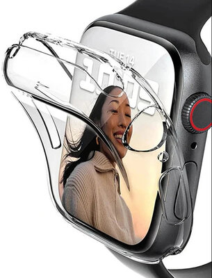 Ochranný kryt (pro Apple Watch 44mm), silikonový, průhledný