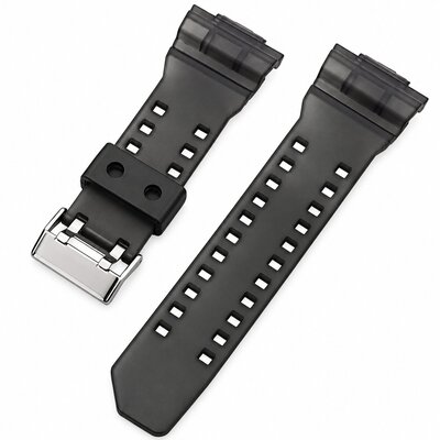 Plastový řemínek Ricardo Cassola 16m (pro Casio G-Shock GA-100, GA-110, GD-120, GLS-100), černý, průhledný