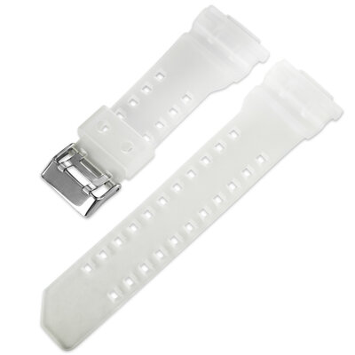 Plastový řemínek Ricardo Cassola 16mm (pro Casio G-Shock GA-100, GA-110, GD-120, GLS-100), bílý, průhledný