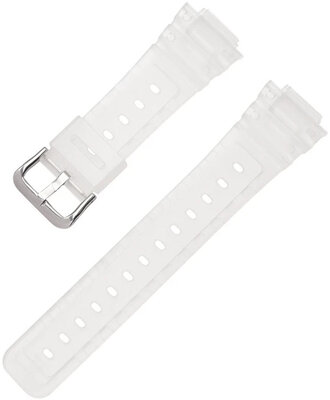 Plastový řemínek Ricardo Ribolla 16mm (pro Casio G-Shock GA-2100/GA-2110, DW-5600, GW-6900), bílý, průhledný