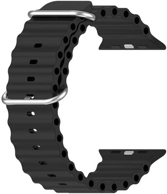 Řemínek pro Apple Watch, silikonový, černý (pro pouzdra 38/40/41mm)