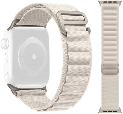 Textilní řemínek Ricardo (pro Apple Watch 44/45/49mm), bílý