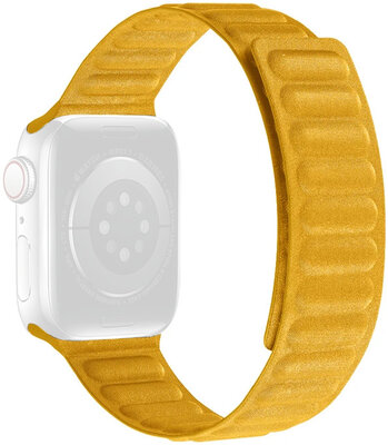 Textilní řemínek Ricardo (pro Apple Watch 44/45/49mm), žlutý, magnetický