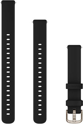 Silikonový řemínek Garmin 14mm (pro Lily 2), černý, + prodloužená část, Quick Release, 010-13302-02