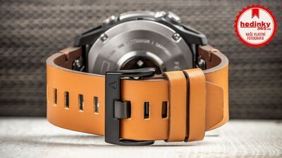Kožený řemínek Ricardo 26mm (pro Garmin Fenix 8/7X/6X (51mm), Tactix aj.), hnědý, QuickFit
