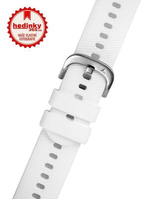 Silikonový řemínek Ricardo 18mm (pro Garmin Venu 2S, Vívoactive 4S, Forerunner 265S, Venu 3S aj.), bílý V1, Quick Release
