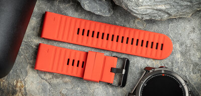 Silikonový řemínek Ricardo 26mm (pro Garmin Fenix 8/7X/6X (51mm), Tactix aj.), červený V1, QuickFit