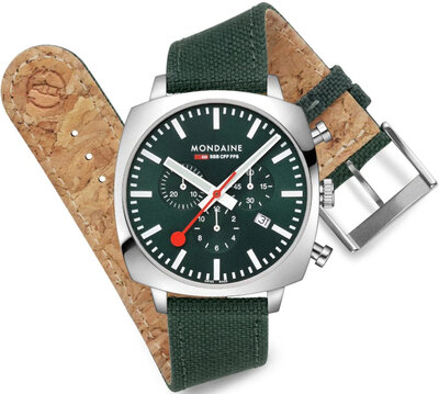 Mondaine Grand Cushion Quartz MSL.41460.LF.SET (+ náhradní řemínek)