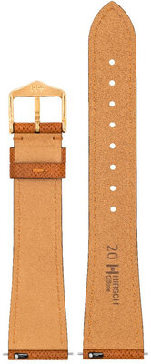 Kožený řemínek Hirsch Giffone M 01875170-1, hnědý, teletina, délka M, Quick Release