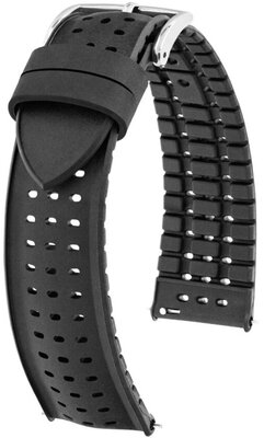 Kaučukový řemínek Hirsch NYAD M 0925099150-2, černý, přírodní kaučuk, délka M, Quick Release