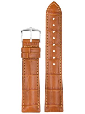 Kožený řemínek Hirsch Duke S 01028375-1, hnědý, teletina, délka S, Quick Release