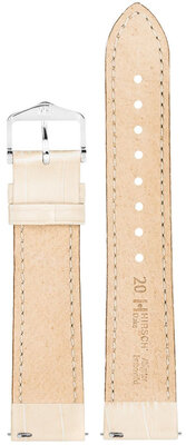 Kožený řemínek Hirsch Duke S 01028390-1, béžový, teletina, délka S, Quick Release