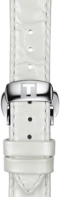 Kožený řemínek Tissot T852.036.795 16mm, bílý, Quick Release
