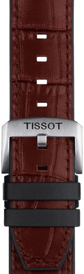 Kožený řemínek Tissot T852.046.767 22mm, hnědý, Quick Release