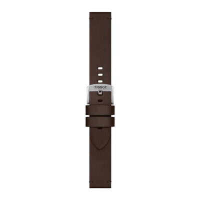 Kožený řemínek Tissot T852.048.215 20mm, hnědý, Quick Release