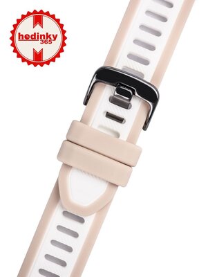 Silikonový řemínek Ricardo Bormio 18mm, Beige, Quick Release