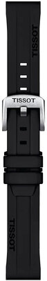 Silikonový řemínek Tissot T852.047.455 18mm, černý, Quick Release