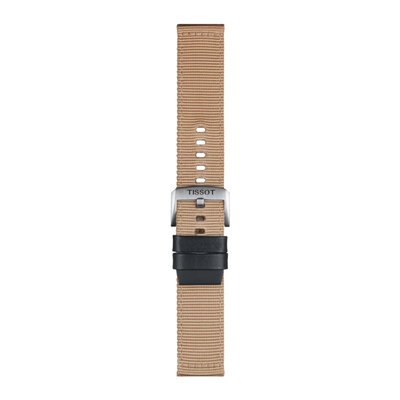 Textilní řemínek Tissot T852.046.752 22mm, béžový, Quick Release